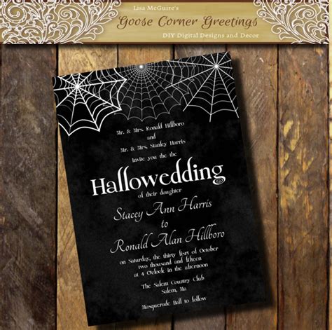 wedding halloween invitations